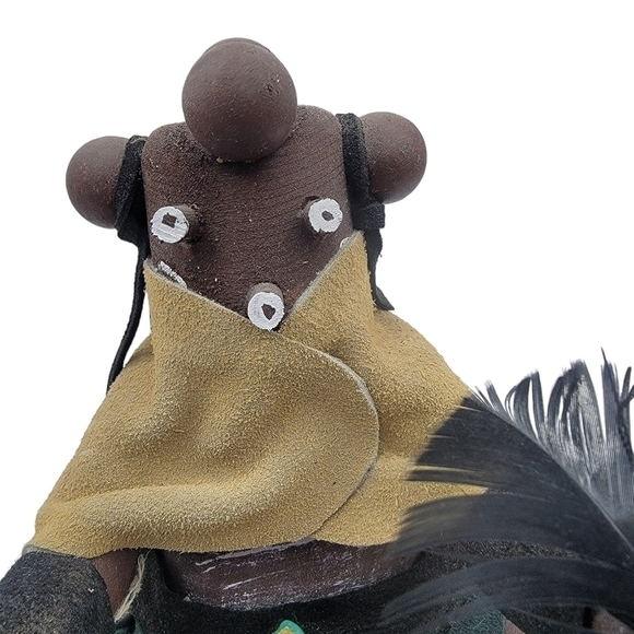 Vintage Mudhead sitting Kachina signed Dada Yazzie - Picture 4 of 11